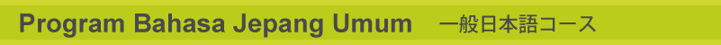 Program Bahasa Jepang Umum